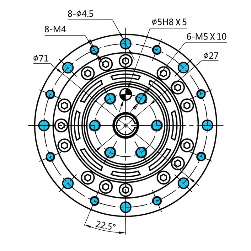 WF17 Flange Output Circular Gear Reducer
