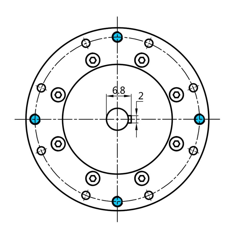 WF07 Flange Output Circular Gear Reducer