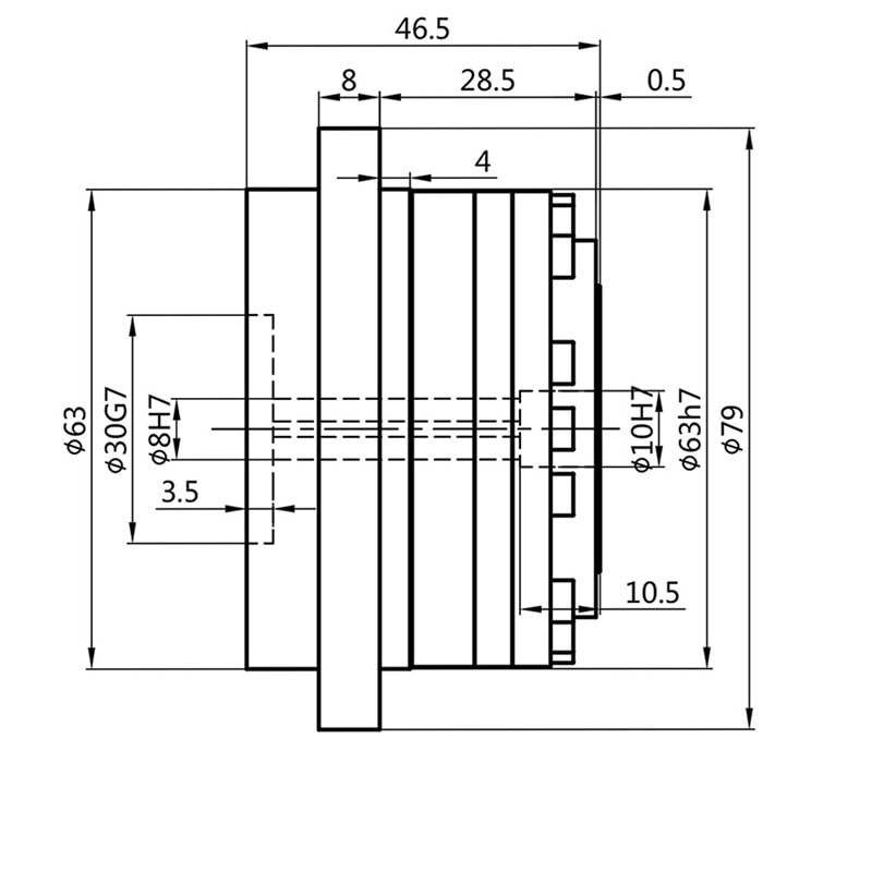 WF17 Flange Output Circular Gear Reducer