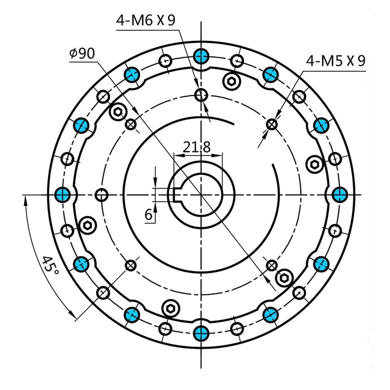 WF32 Flange Output Circular Gear Reducer