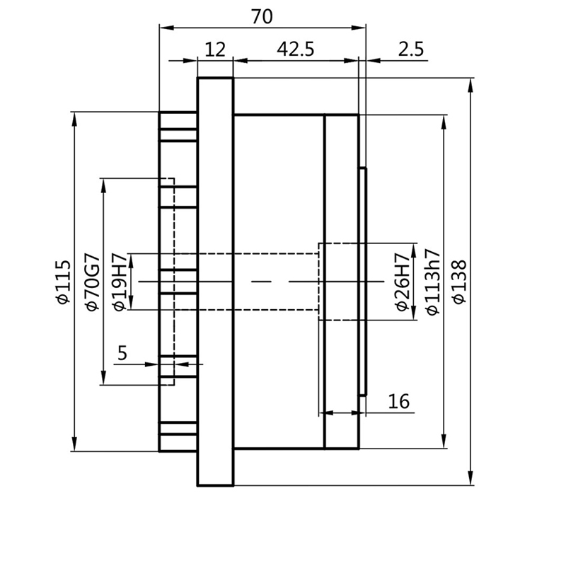 WF32 Flange Output Circular Gear Reducer