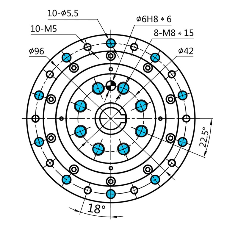 WF25 Flange Output Circular Gear Reducer