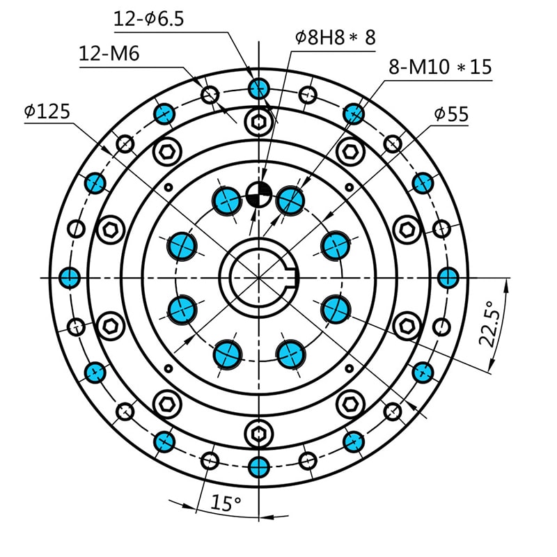 WF32 Flange Output Circular Gear Reducer