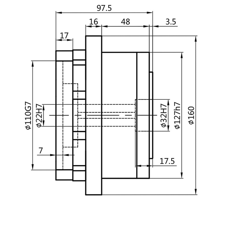 WF40 Flange Output Circular Gear Reducer