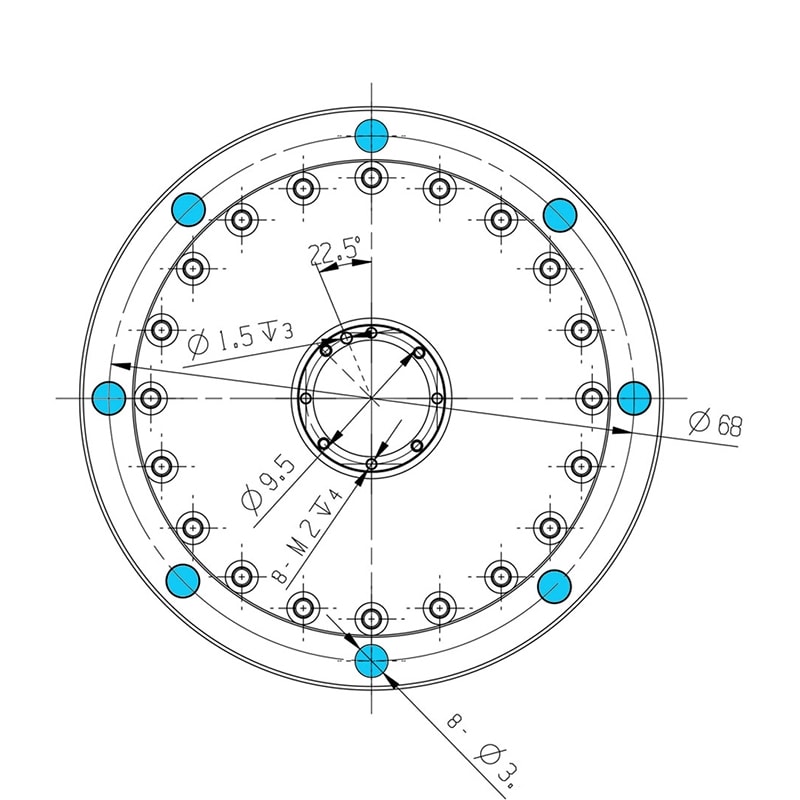 WFH11 Hollow Planetary Circular Gear Reducer