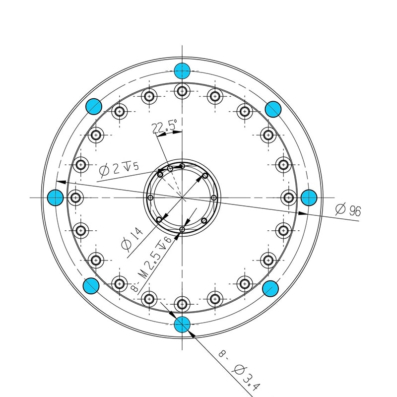 WFH25 Hollow Planetary Circular Gear Reducer