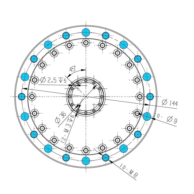 WFH40 Hollow Planetary Circular Gear Reducer