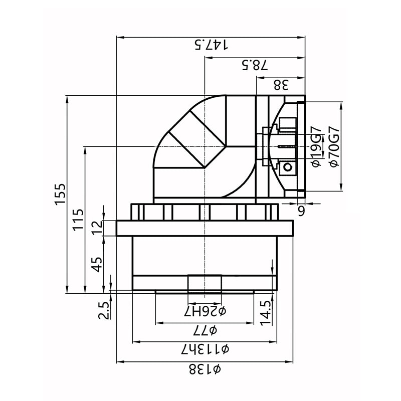 WFR 32 series reducer drawings